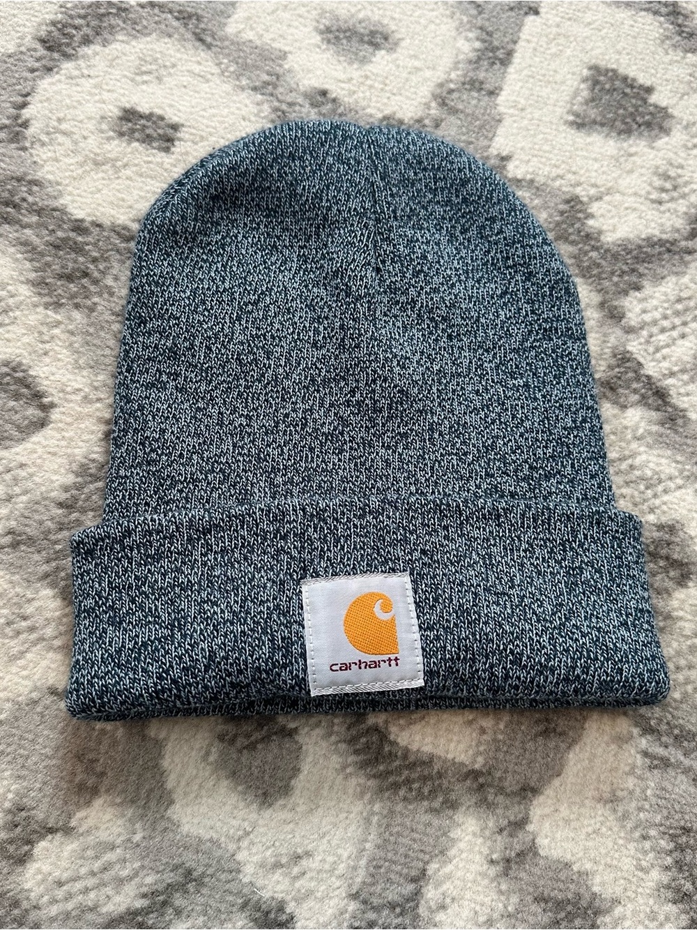 Carhartt Beanie Light Heather Blue Marled Workwear Winter Cotton Hat Warm